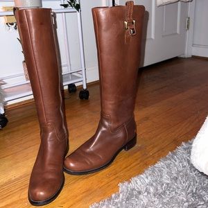 Blondo tall brown leather boots.
